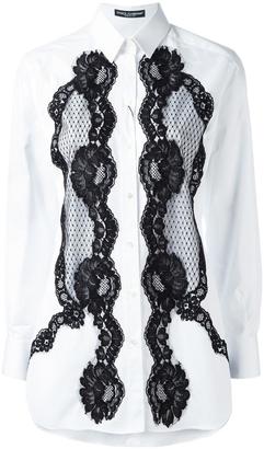 Dolce & Gabbana lace insert shirt