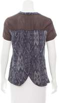 Thumbnail for your product : Rebecca Taylor Printed Short Sleeve Top