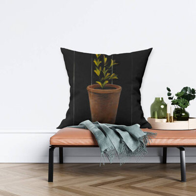 Begin Edition International Inc. Plant of marjolaine - 26"x26" Throw pillow - Poly twill - Print on demand