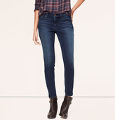 Thumbnail for your product : LOFT Petite Curvy Skinny Ankle Zip Jeans in Saturated Rinse Wash