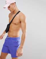 Thumbnail for your product : ASOS Design DESIGN Swim Shorts In Purple With Multicolour Drawcords Mid Length