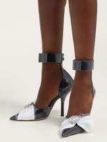 Thumbnail for your product : Midnight 00 Corset Cotton & Pvc Pumps - Womens - Black White