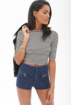 Thumbnail for your product : Forever 21 High-Rise Zippered Shorts