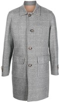 Thumbnail for your product : Eleventy Single-Breasted Checked Wool Coat
