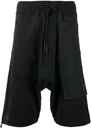 Y-3 drop crotch track shorts - men - Cotton - S