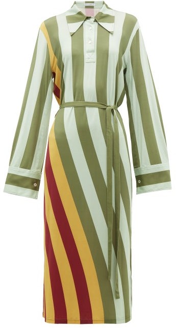 polo neck midi dress