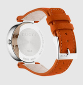 Thumbnail for your product : Gucci Interlocking Large Stainless Steel And Leather Watch