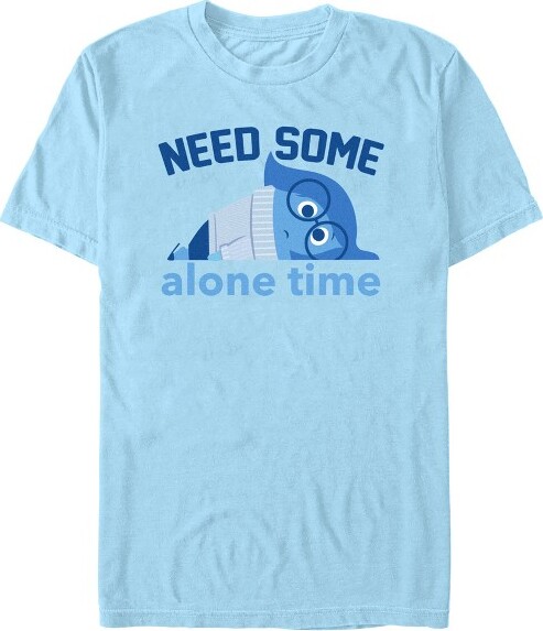 Insideout Men'sInsideOutNeedSomeAloneTimeT-Shirt-LightBlue-3XLarge