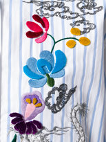 Thumbnail for your product : Ermanno Scervino floral embroidery striped shirt