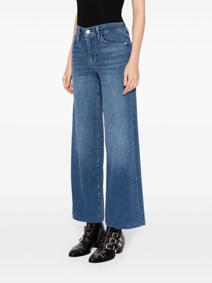 FRAME Le Slim Palazzo mid-rise wide-leg jeans