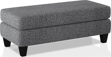 Hokku Designs Living Room 1Pc Ottoman Transitional Style Chenille Fabric Tappered Feet Couch Ottoman