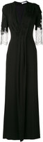 Blumarine - robe longue à empiècements en dentelle - women - coton/Polyamide/Polyester/Viscose - 44