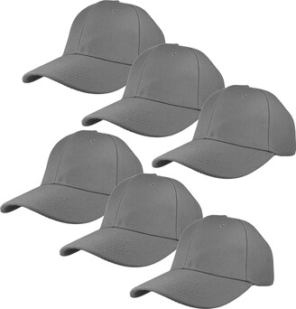 Gelante Plain Blank Baseball Caps Adjustable Back Strap Wholesale Lot 6  Pack - ShopStyle Boys' Accessories