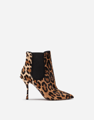 leopard print pony hair shoes