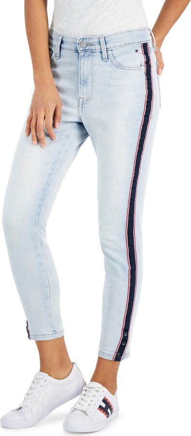 Tommy Hilfiger Tribeca Th Flex Side-Stripe Skinny Jeans - ShopStyle