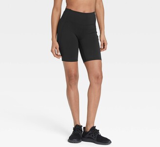 Women's Brushed Sculpt Curvy Bike Shorts 8 - All in Motion™ Black XS -  ShopStyle