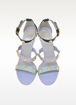 Thumbnail for your product : Versace Color Block Leather Sandal w/Medusa