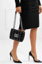 Thumbnail for your product : Tom Ford Natalia Small Crystal-embellished Quilted Leather Shoulder Bag - Black