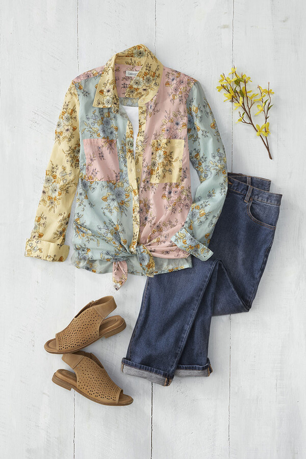 Coldwater Creek Wonder Of Spring Big Shirt ShopStyle Tops