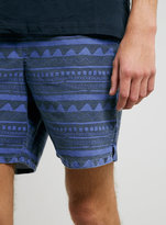 Thumbnail for your product : Topman Blue Geo Printed Sport Shorts