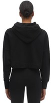 Thumbnail for your product : adidas Logo Cropped Cotton Sweatshirt Hoodie