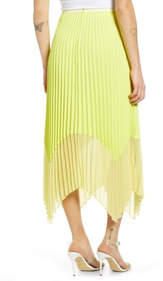 French Connection Ali Colorblock Pleated Skirt - ShopStyle
