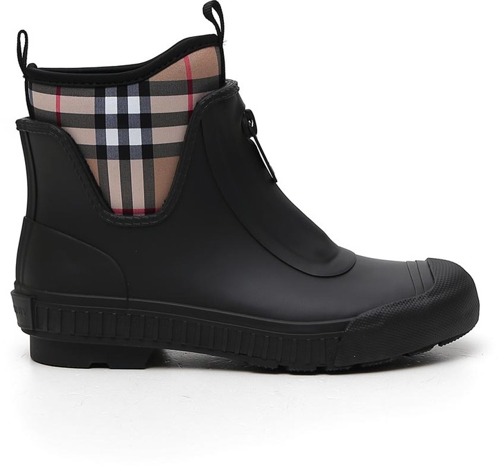 flinton check waterproof rain boot