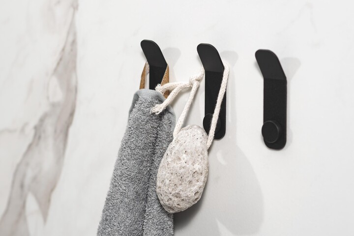 Etsy Black Towel Hanger For Modern Bathroom Industrial Towel Hook Black Hook With Screw Matte Metal Wall Hook Rack Tesu