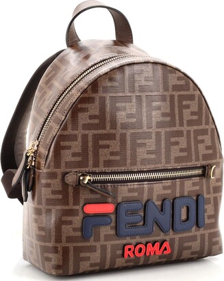 Fendi Brown Small Fendi Mania Crossbody Bag Fendi
