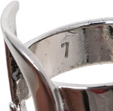 Thumbnail for your product : Christian Dior Silver Tone Oblique Logo Band Ring Size 53