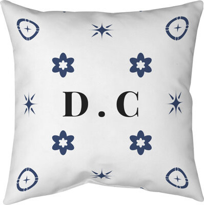 Khieu DC Basketball Colors White Cotton Twill Pillow