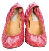 Thumbnail for your product : Lanvin Lizard Round-Toe Flats