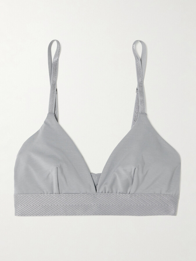 CDLP Stretch-tencel™ Lyocell Soft-cup Triangle Bra - Gray