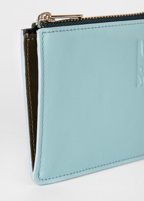 Paul Smith Women's Turquoise Colour-Block Leather Wallet