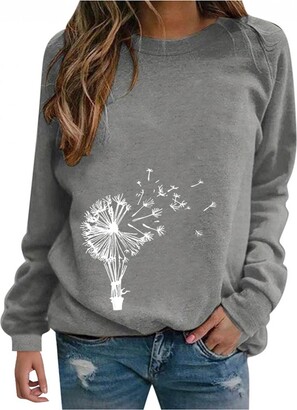 Oversized Sweatshirt for Women Vintage Sun Graphic Long Sleeve Casual Loose Crewneck Pullover Sweaters Tops Shirts 