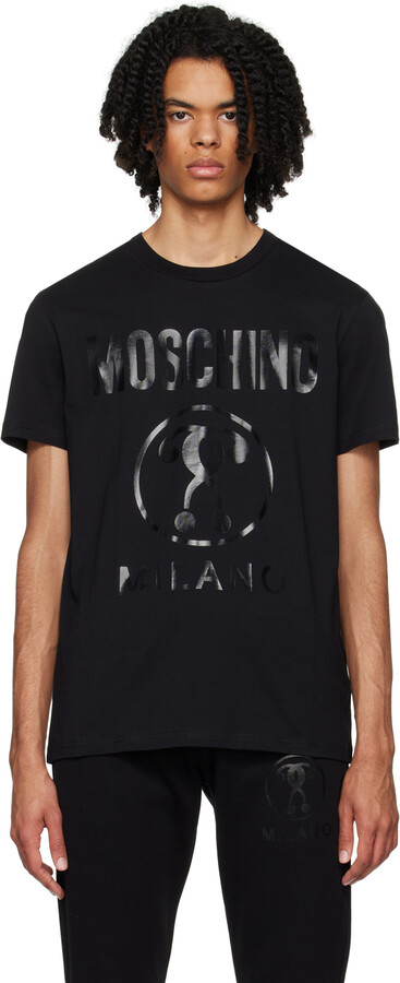 【関税込み】Moschino ブラック Double Question Mark Tシャツ Moschino Double Question Mark T-shirt - ShopStyle