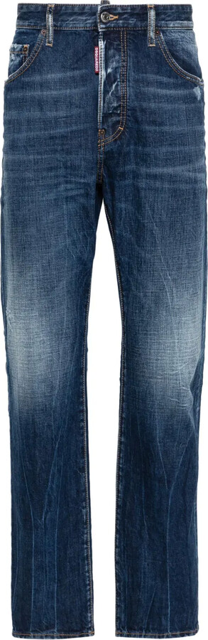 DSQUARED2 642 Mid-Rise Straight-Leg Jeans
