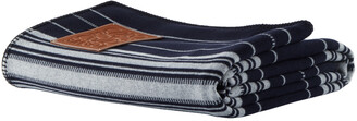 Loewe Navy Wool Stripes Blanket