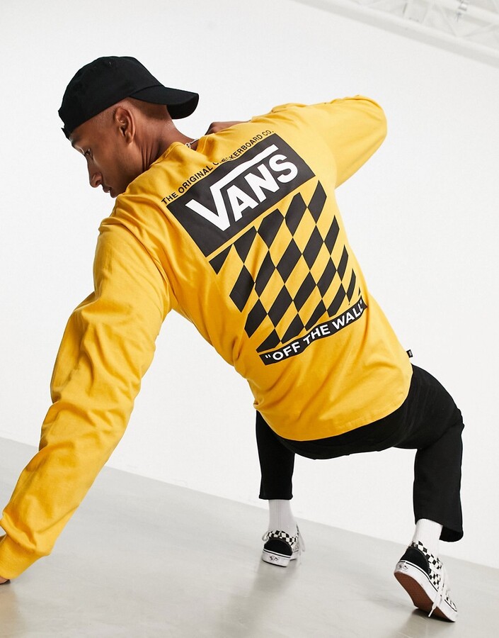 Vans Off The Wall Check long sleeve t-shirt in - ShopStyle