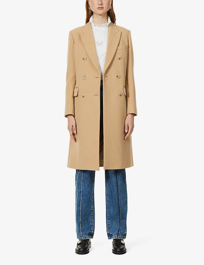 sandro double breasted wool coat