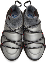 Thumbnail for your product : Adidas Originals By Alexander Wang Silver & Black Puff High-Top Sneakers