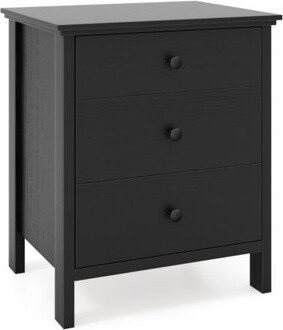 George Oliver 3-Drawer Wooden Nightstand Modern Bedside Table