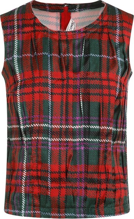 Comme des Garcons Checked Pleated Top