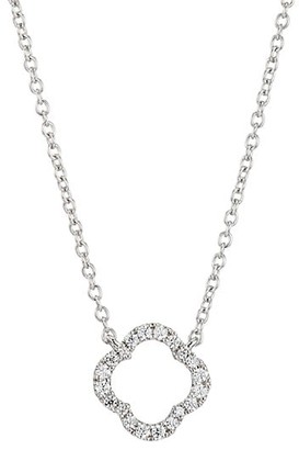 Hearts On Fire Signature Petal 18K White Gold & Diamond Pendant Necklace
