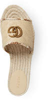 Thumbnail for your product : Gucci Pilar Straw Espadrille Sandals