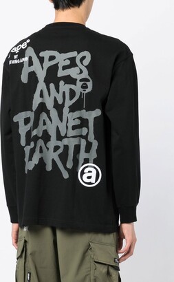 AAPE BY *A BATHING APE® logo-print long-sleeve T-shirt