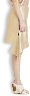 Reed Krakoff Gold foil canvas skirt