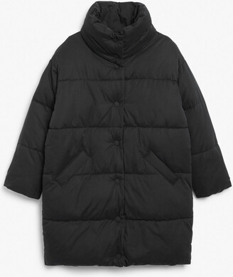 Monki Button-up puffer coat