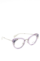 Thumbnail for your product : Miu Miu Crystal Cat Eye Glasses