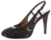 Thumbnail for your product : Calvin Klein Collection Suede Slingback Pumps Black
